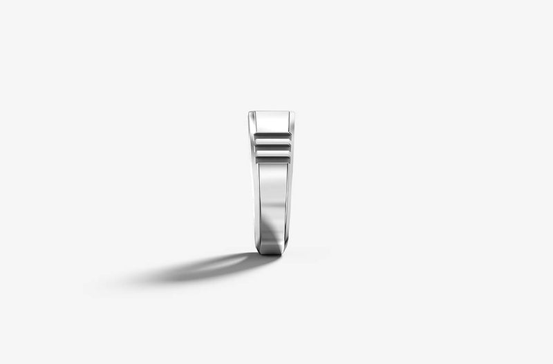 Cronus Ring | 925 Sterling Silver, Rhodium Plating & Glossy Finish