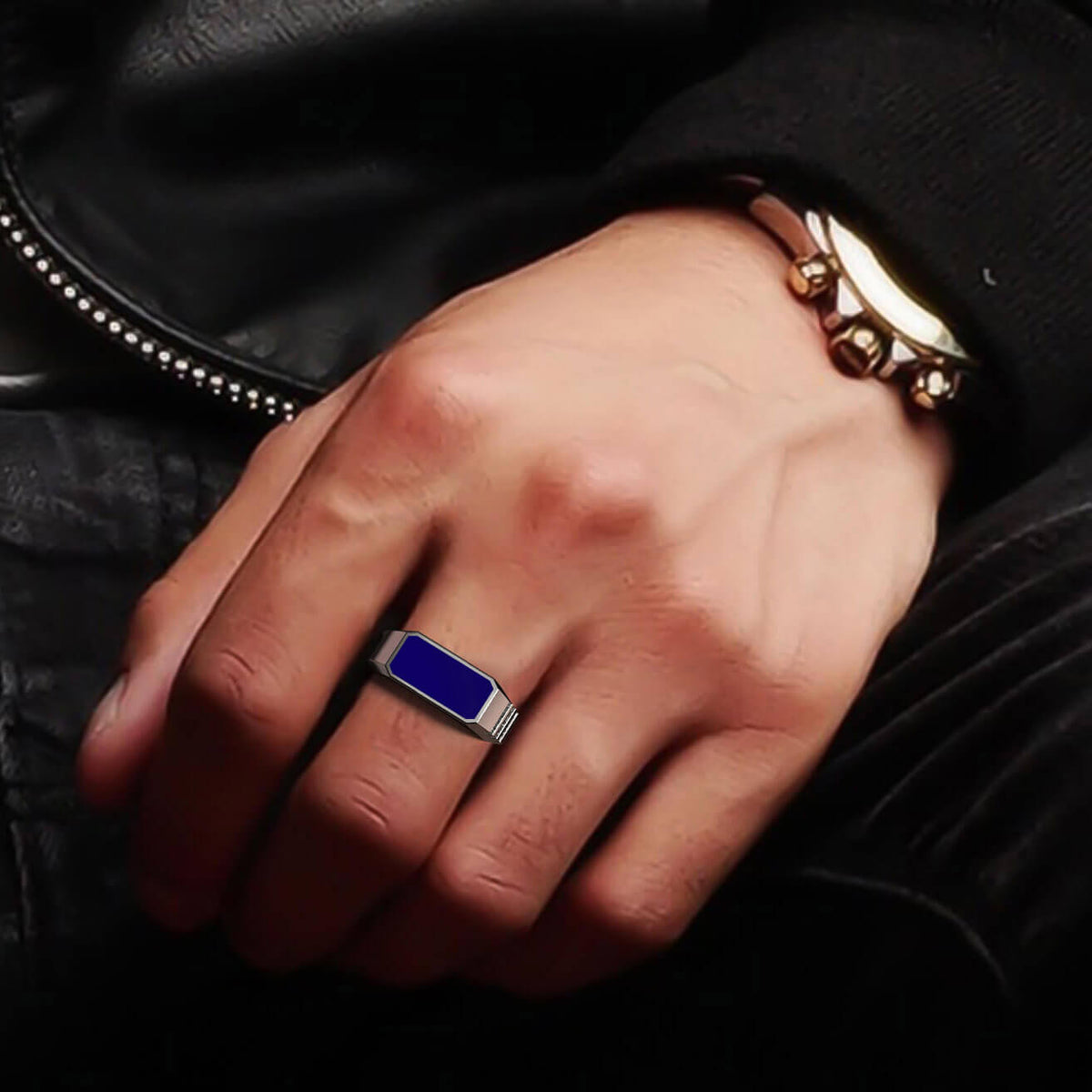 Cronus Ring | 925 Sterling Silver, Rhodium Plating & Glossy Finish