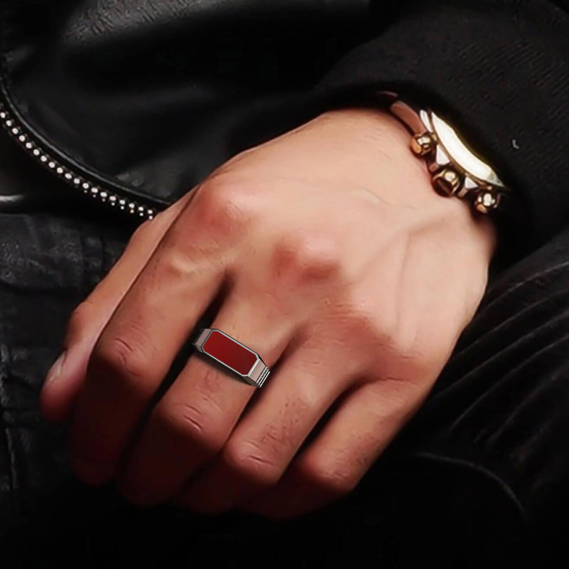 Cronus Ring | 925 Sterling Silver, Rhodium Plating & Glossy Finish