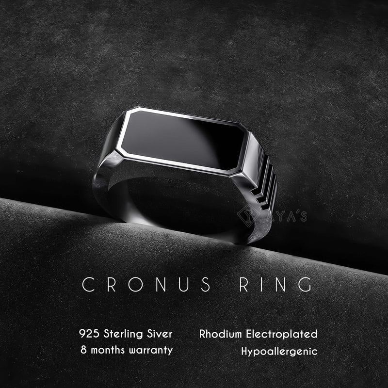 Cronus Ring | 925 Sterling Silver, Rhodium Plating & Glossy Finish