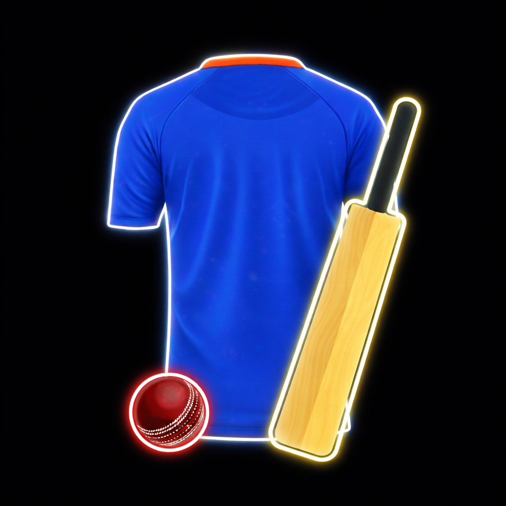 Custom Team India Cricket Jersey Neon Wall Light – Personalized Sports Glow (24*18 INCH ) Neonsignsindia