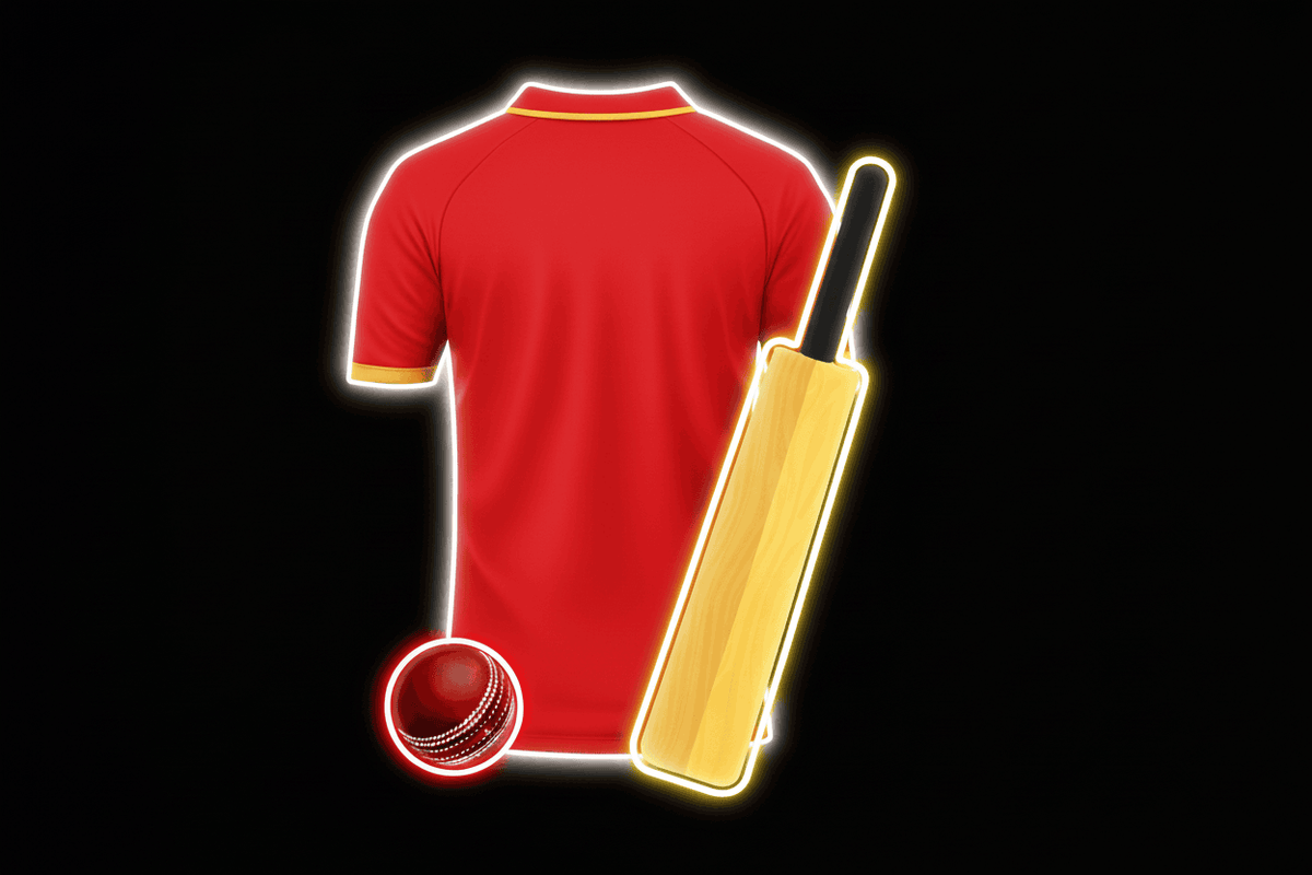 Custom Team India Cricket Jersey Neon Wall Light – Personalized Sports Glow (24*18 Inch) | Neon Signs India — Image 2