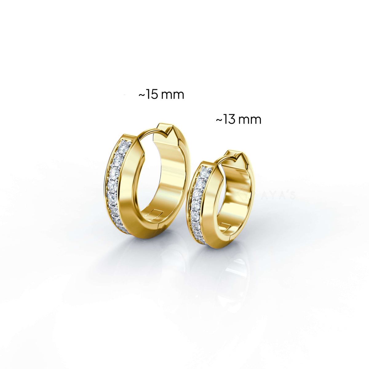 Iced Cyra Hoop Earring (Single Piece) | 925 Sterling Silver, AAAA Grade Cubic Zirconia, Glossy Finish