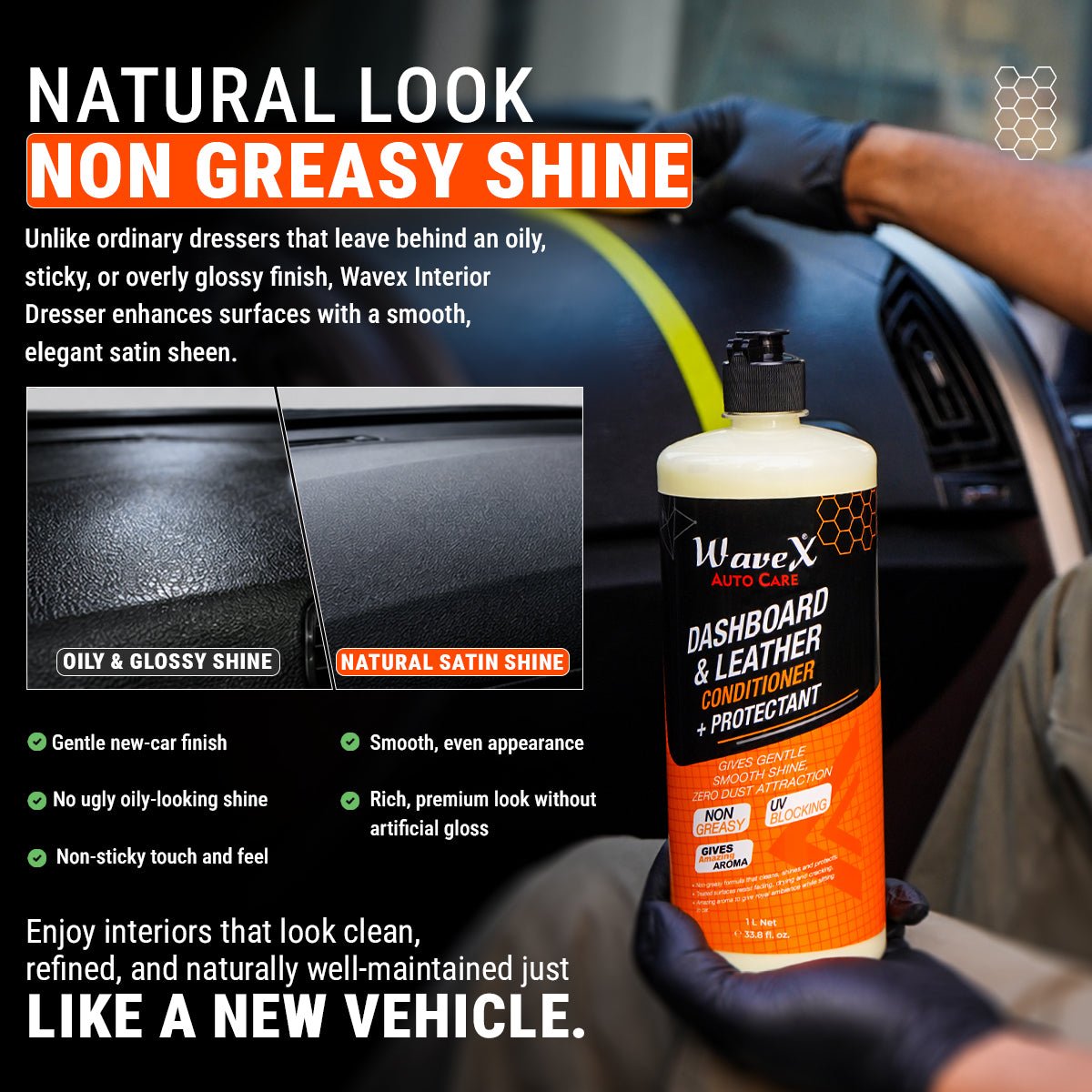 DASHBOARD AND LEATHER CONDITIONER + PROTECTANT
