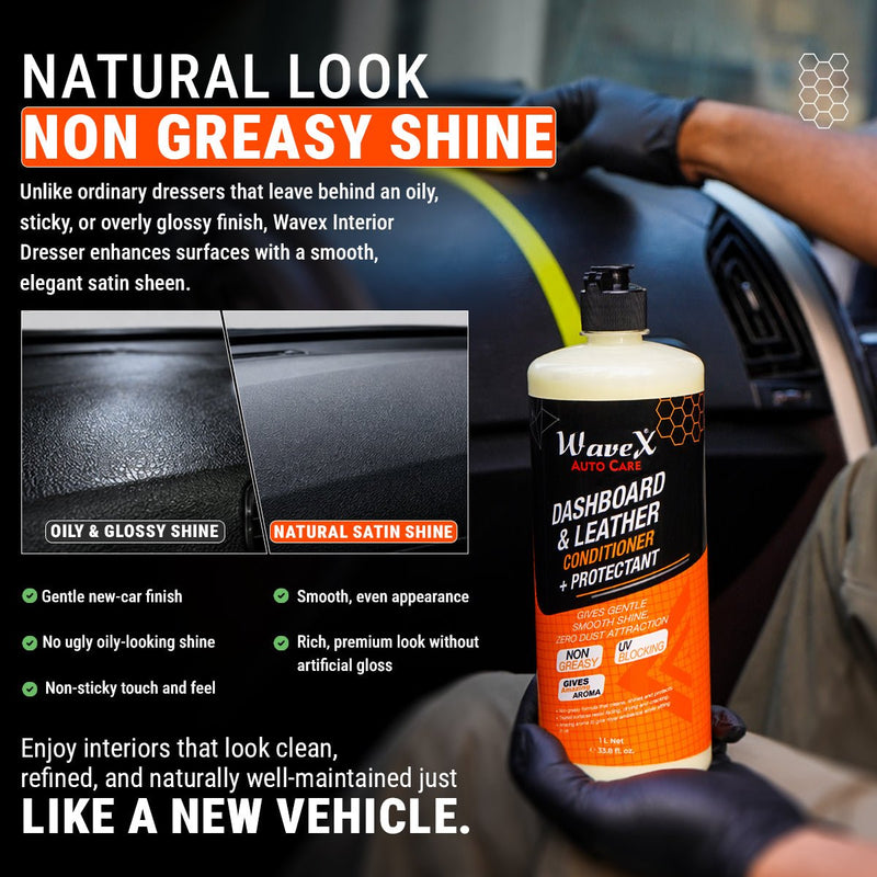 DASHBOARD AND LEATHER CONDITIONER + PROTECTANT