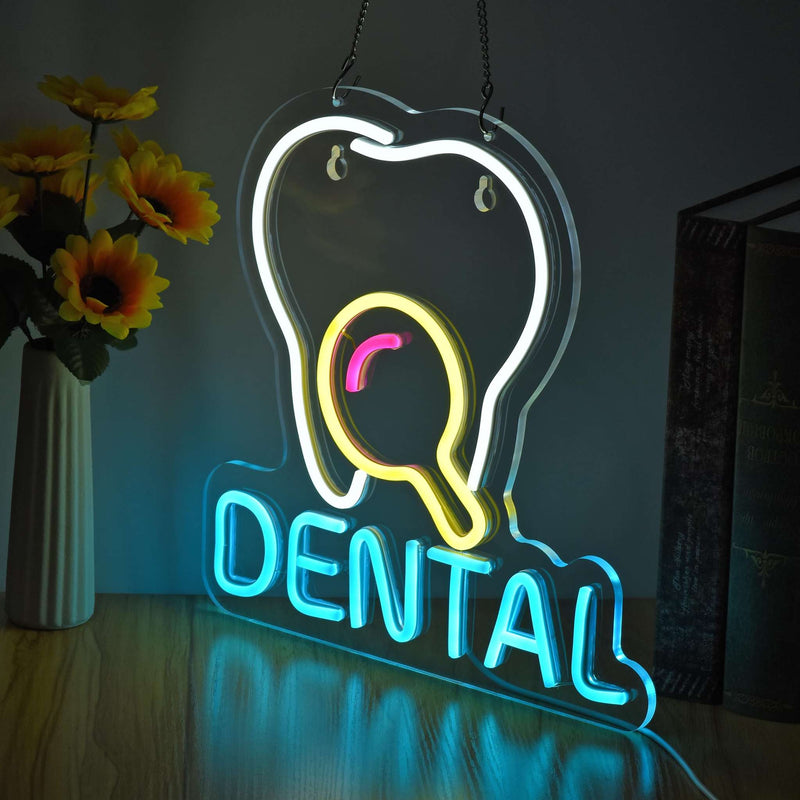 Dental Neon Sign Tooth 13" x 12.6" | Neon Signs India — Image 4