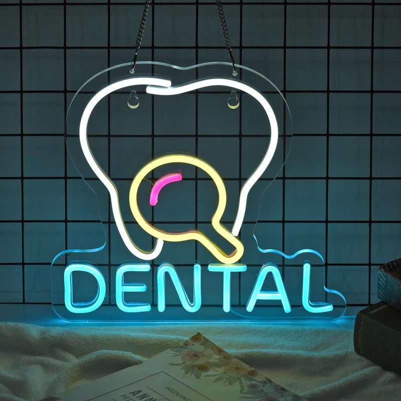 Dental Neon Sign Tooth 13" x 12.6" | Neon Signs India — Image 3