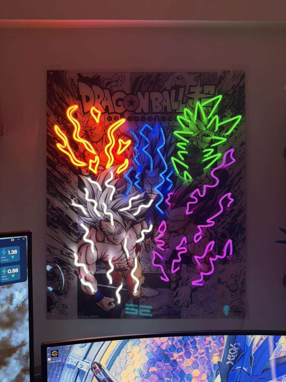 Dragon Ball Neon Energy Wall Art – Multicolor Anime LED Poster - LED Neon Sign