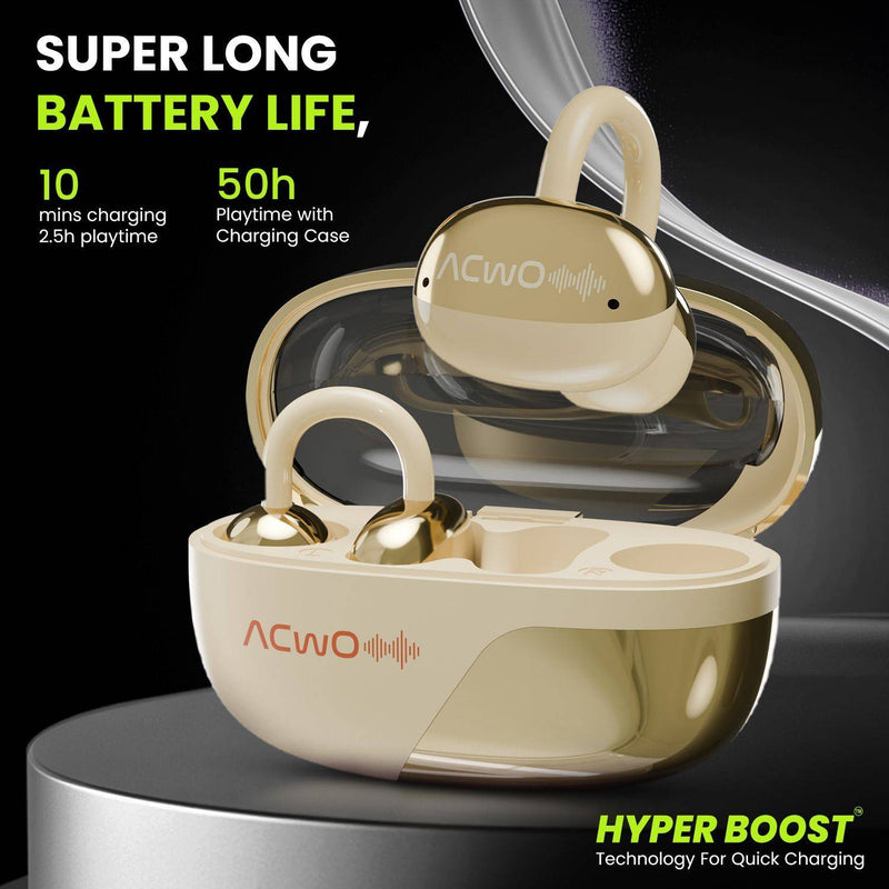 ACwO DwOTS Flow Open-Ear Listening, 50h Playtime ENC, Dual Connectivity, OWS Bluetooth Headset