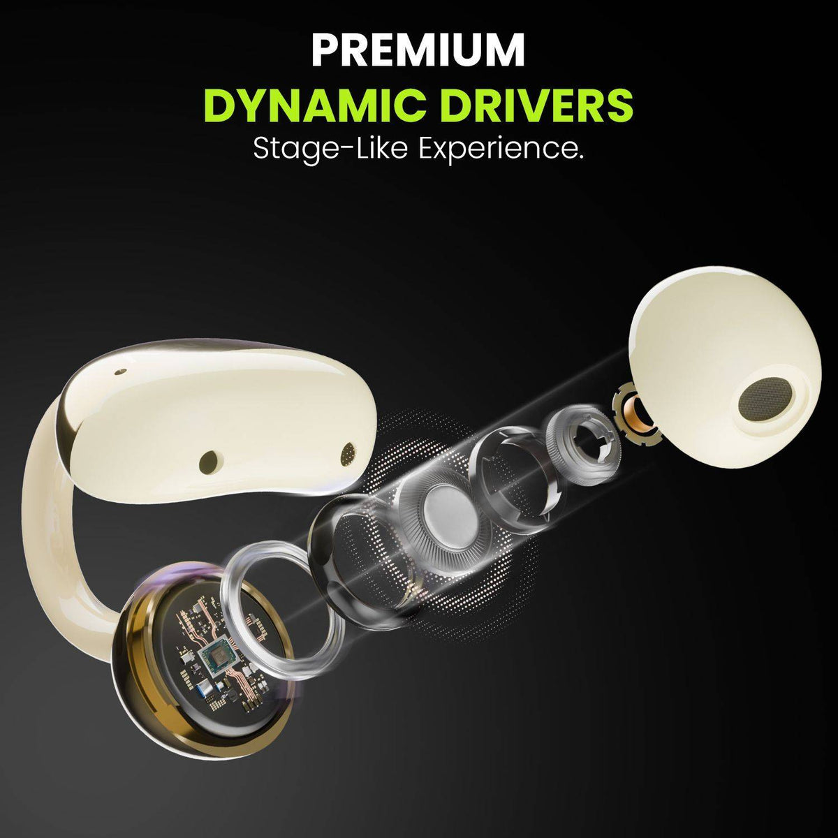 ACwO DwOTS Flow Open-Ear Listening, 50h Playtime ENC, Dual Connectivity, OWS Bluetooth Headset