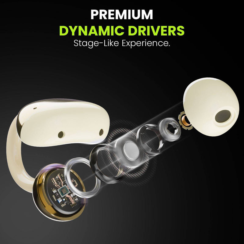 ACwO DwOTS Flow Open-Ear Listening, 50h Playtime ENC, Dual Connectivity, OWS Bluetooth Headset