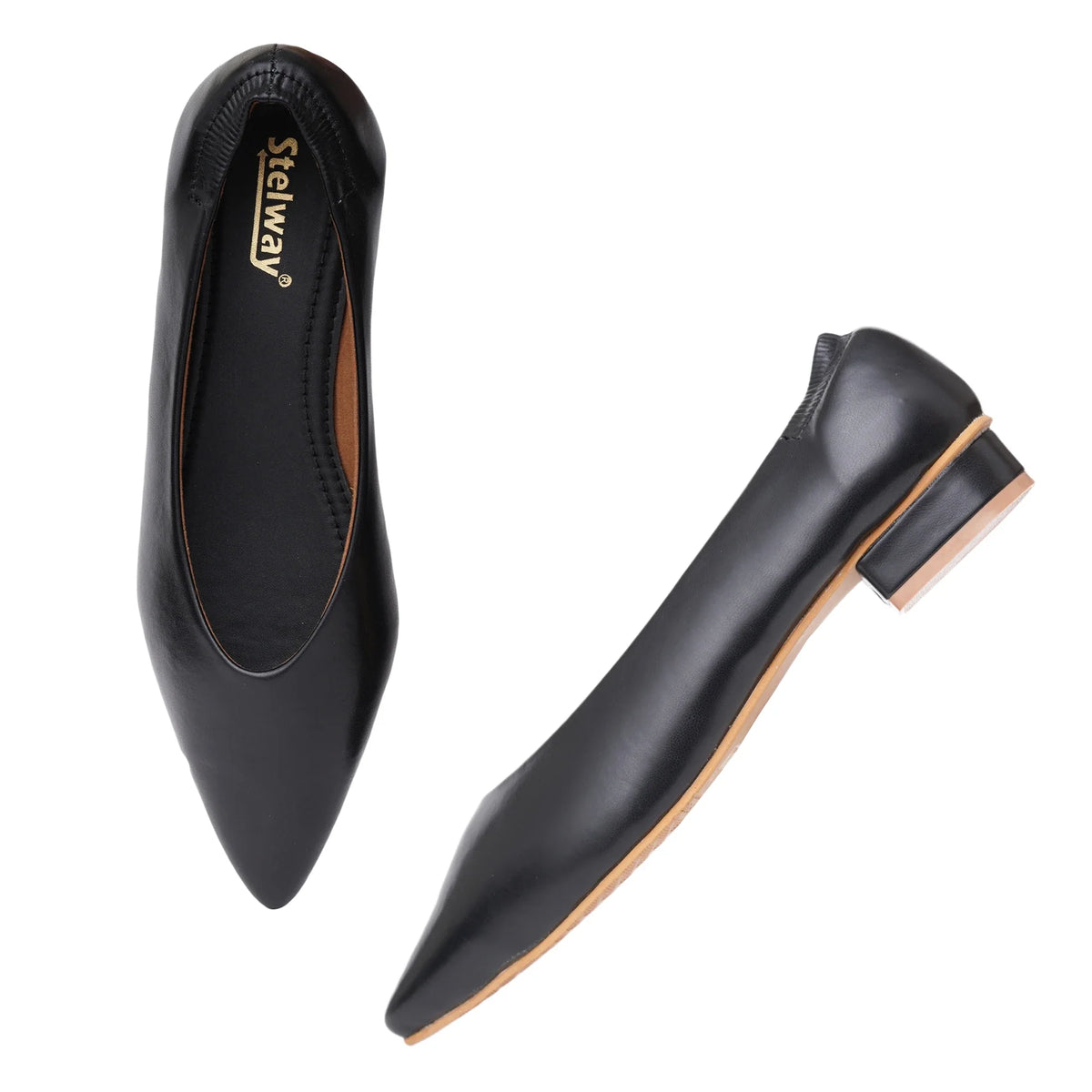 Original Pointed-Toe Black Ballerinas-10