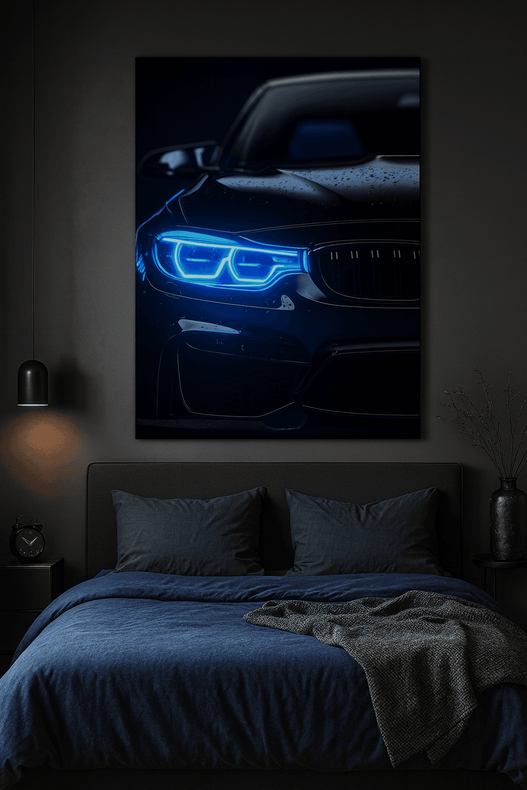 Electric Blue BMW Headlight Neon Sign – 6mm Flex LED Glow Neonsignsindia