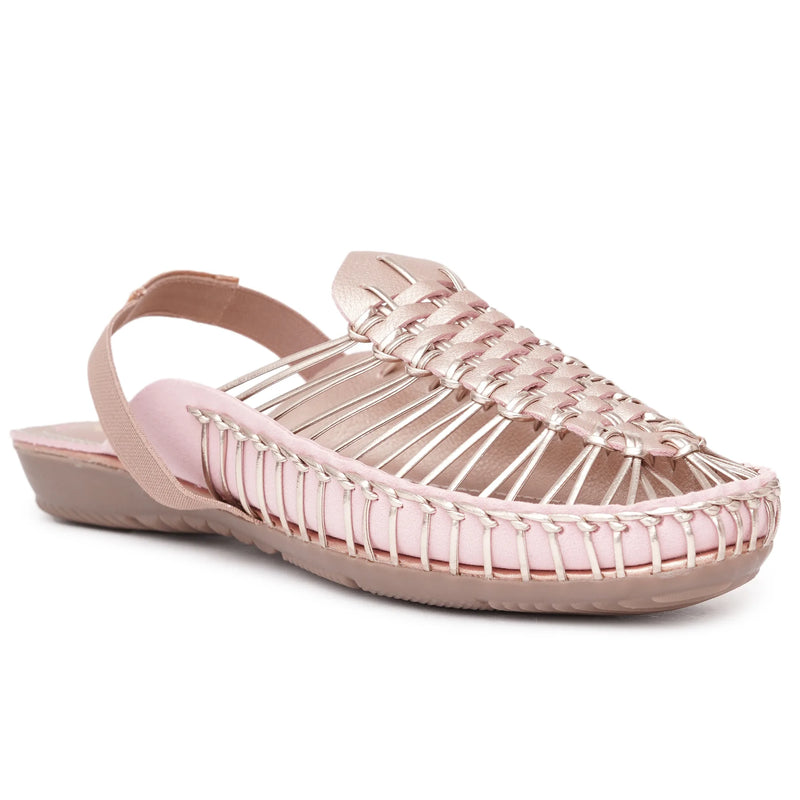 Metallic Rose Gold Handcrafted Clogs-7
