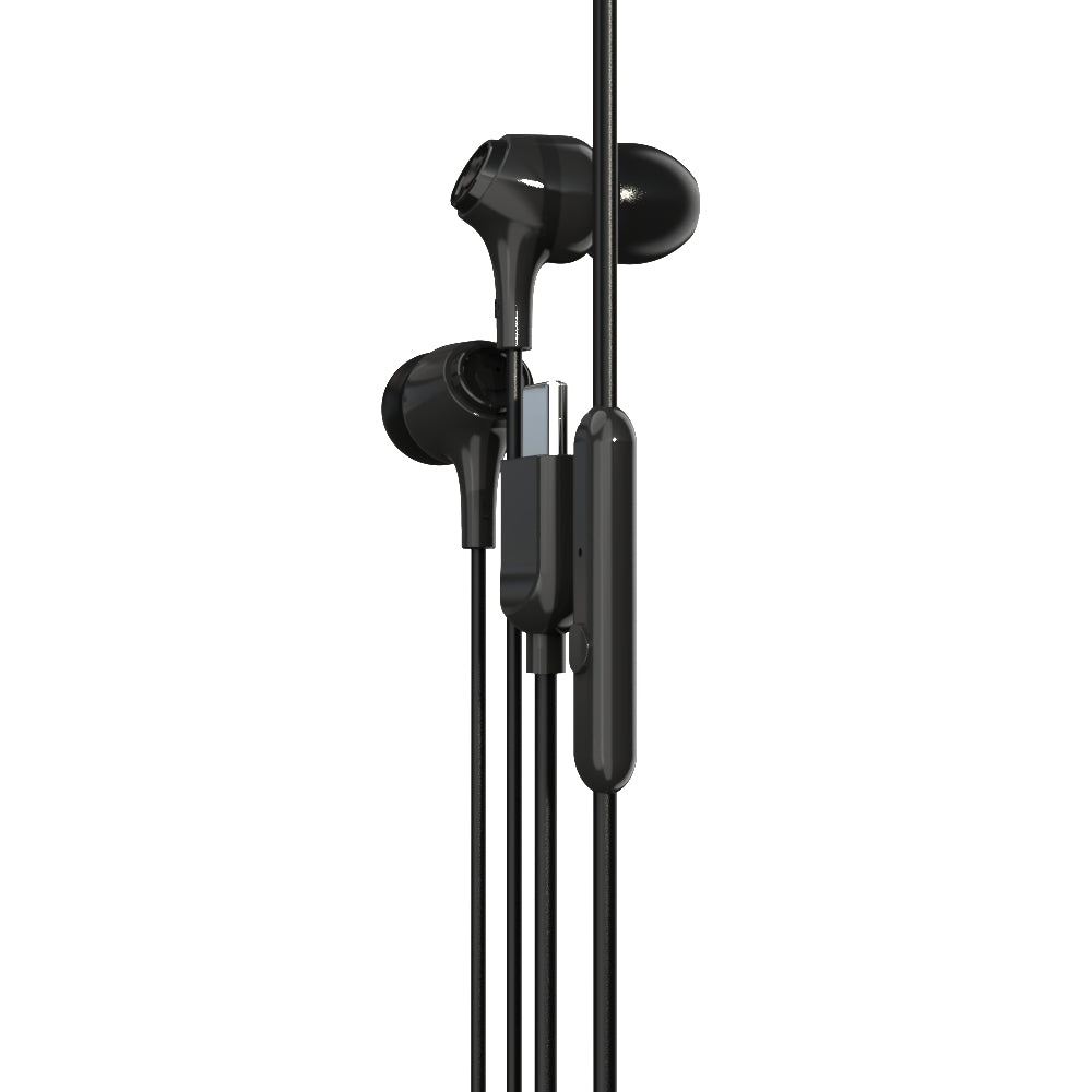 EM-01 Type C Wired Earphone with Noise Cancellation (Black)-31