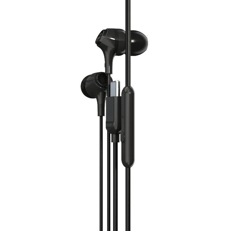 EM-01 Type C Wired Earphone with Noise Cancellation (Black)-31