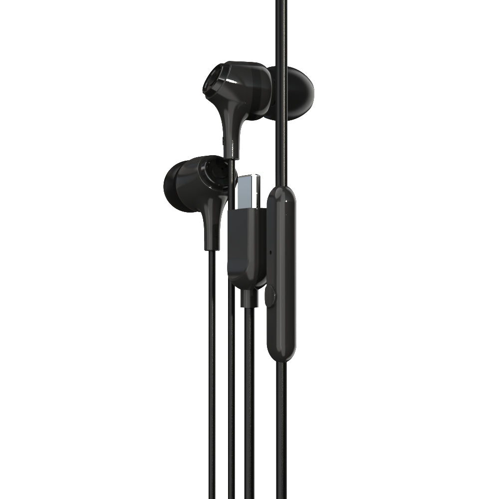 EM-01 Type C Wired Earphone with Noise Cancellation (Black)-32