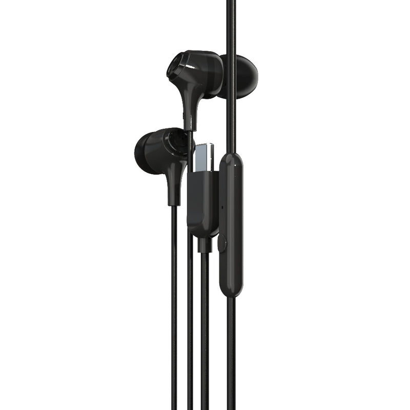 EM-01 Type C Wired Earphone with Noise Cancellation (Black)-32