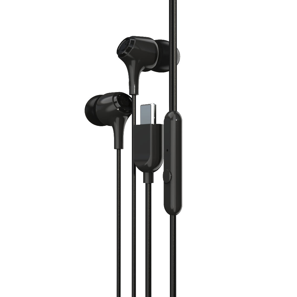 EM-01 Type C Wired Earphone with Noise Cancellation (Black)-34
