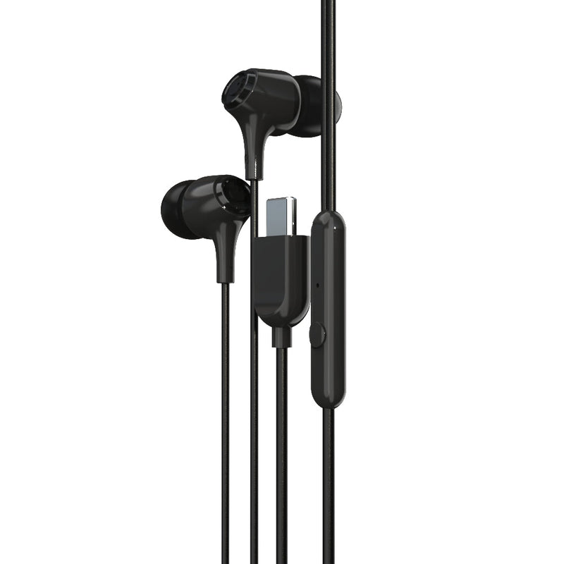 EM-01 Type C Wired Earphone with Noise Cancellation (Black)-34