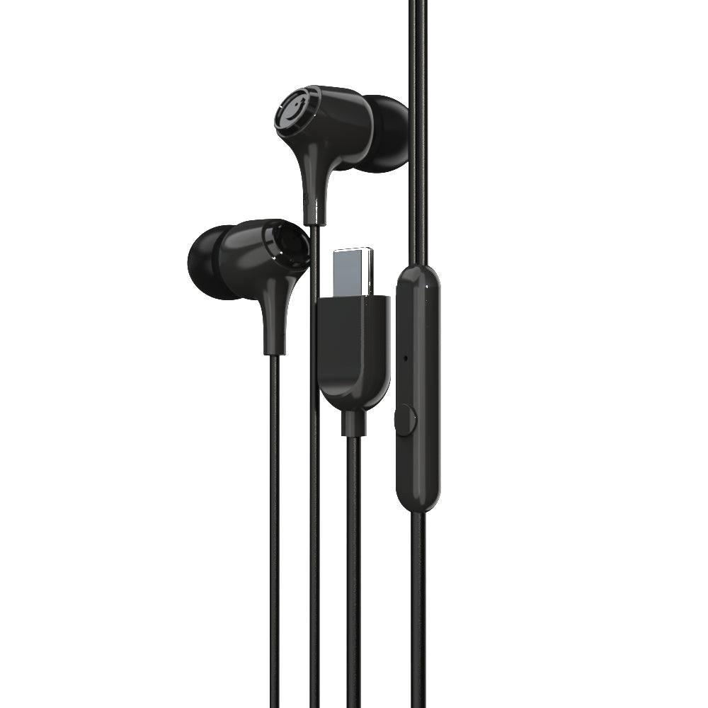 EM-01 Type C Wired Earphone with Noise Cancellation (Black)-35