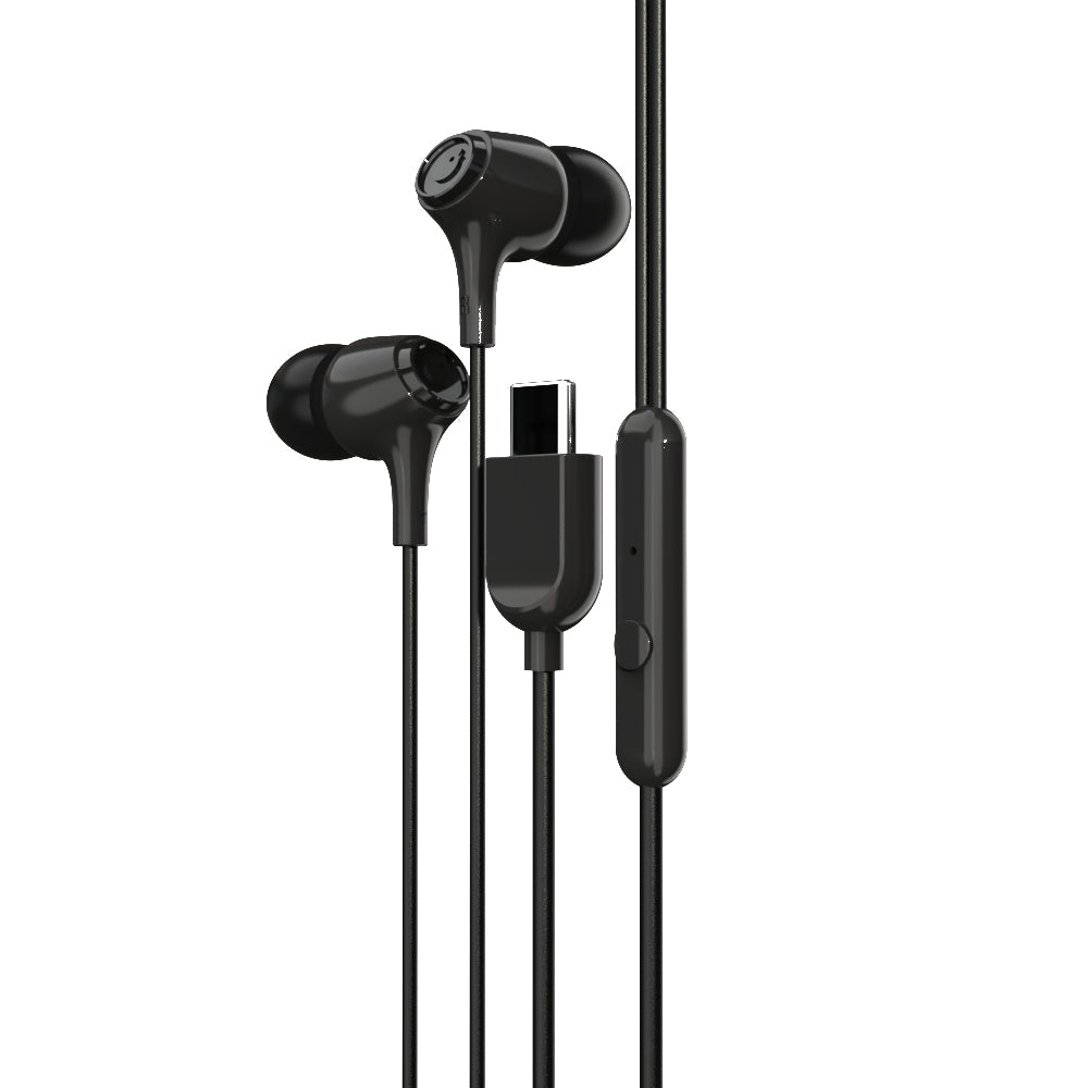 EM-01 Type C Wired Earphone with Noise Cancellation (Black)-36