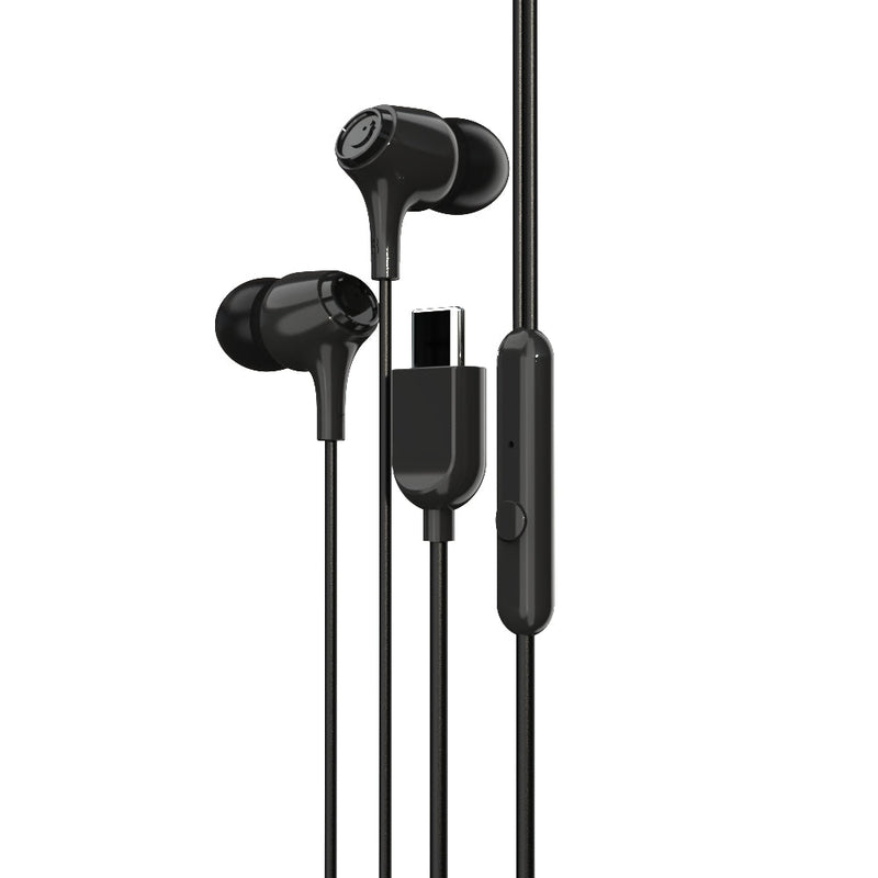 EM-01 Type C Wired Earphone with Noise Cancellation (Black)-36