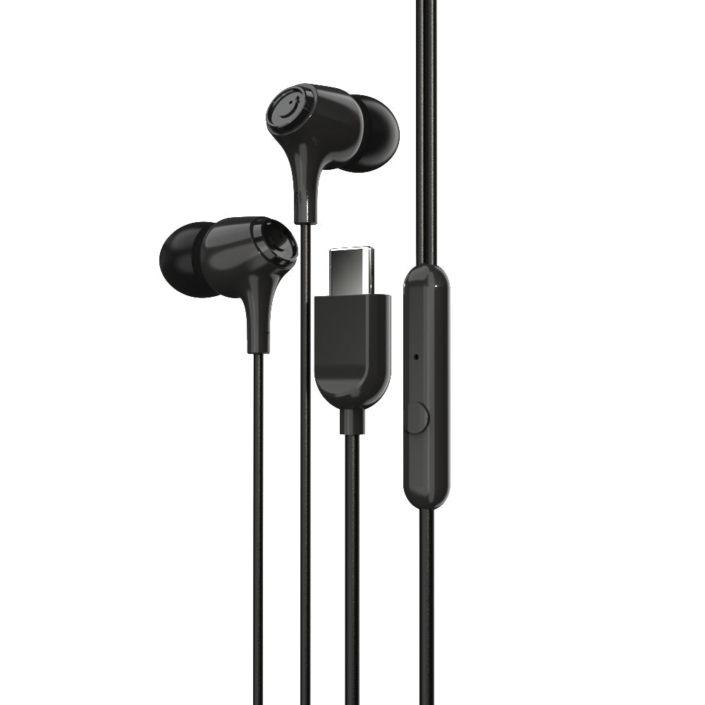 EM-01 Type C Wired Earphone with Noise Cancellation (Black)-37