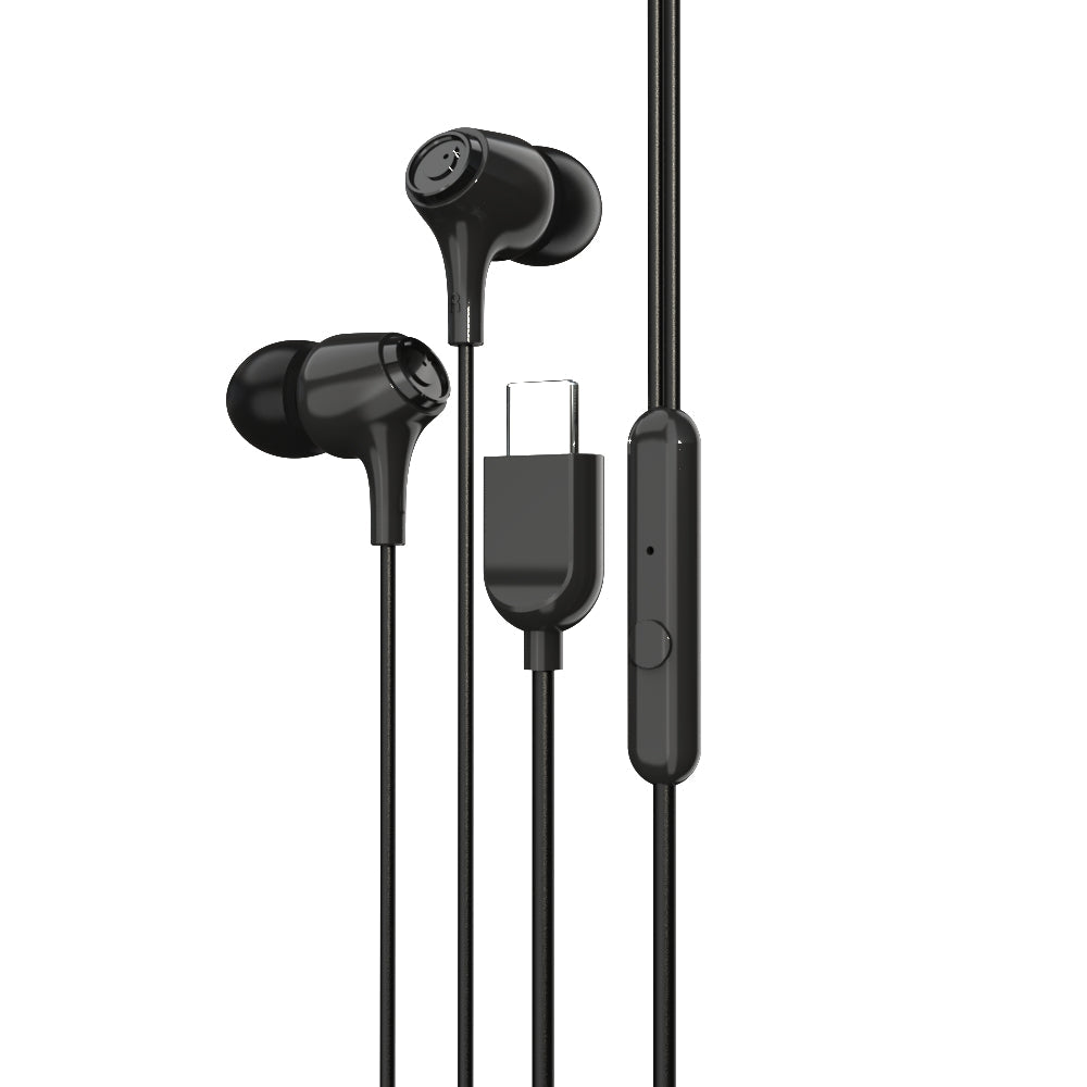 EM-01 Type C Wired Earphone with Noise Cancellation (Black)-38
