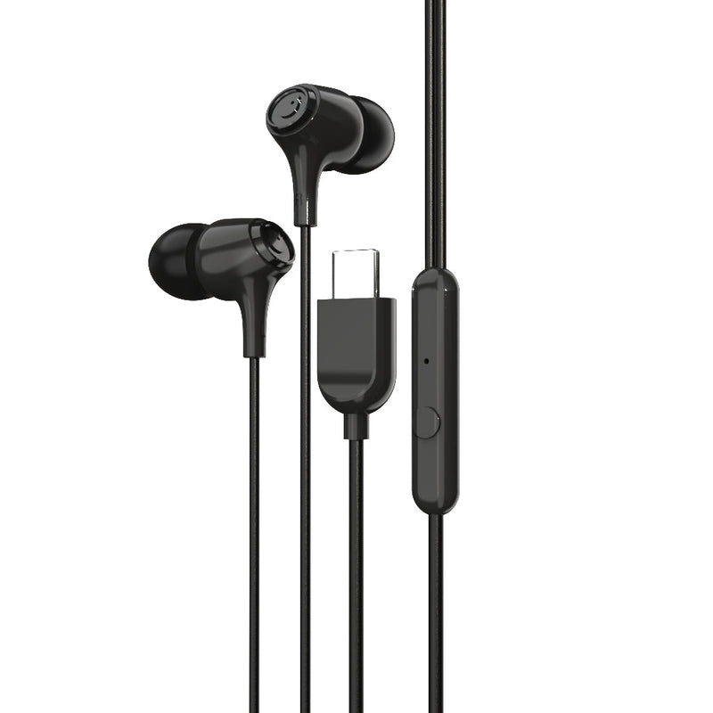 EM-01 Type C Wired Earphone with Noise Cancellation (Black)-38