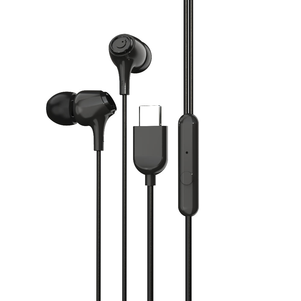 EM-01 Type C Wired Earphone with Noise Cancellation (Black)-42