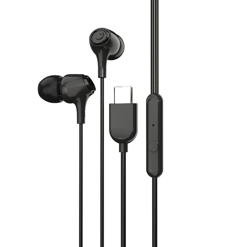 EM-01 Type C Wired Earphone with Noise Cancellation (Black)-42