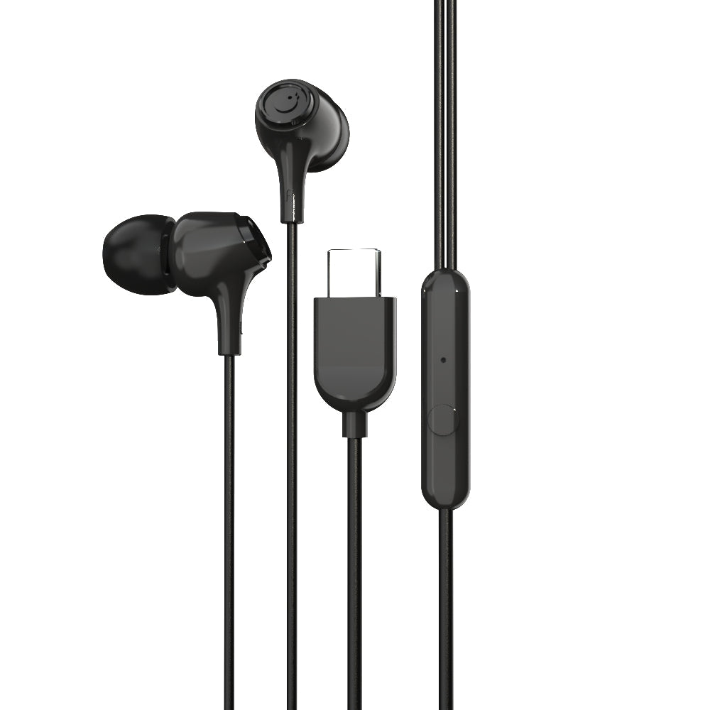 EM-01 Type C Wired Earphone with Noise Cancellation (Black)-43