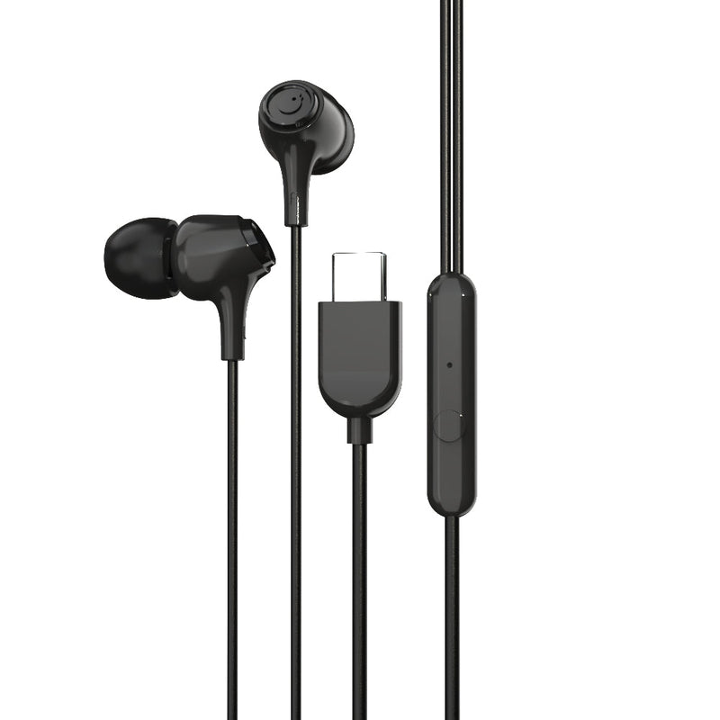 EM-01 Type C Wired Earphone with Noise Cancellation (Black)-43