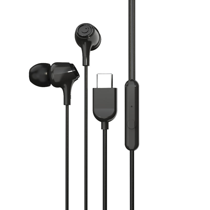 EM-01 Type C Wired Earphone with Noise Cancellation (Black)-44