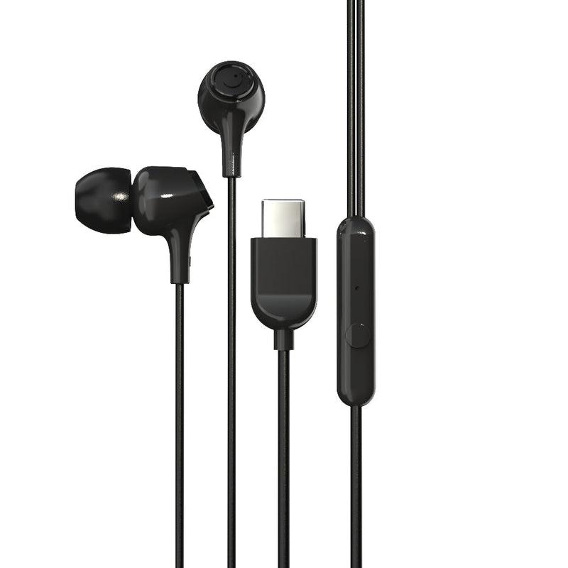 EM-01 Type C Wired Earphone with Noise Cancellation (Black)-46