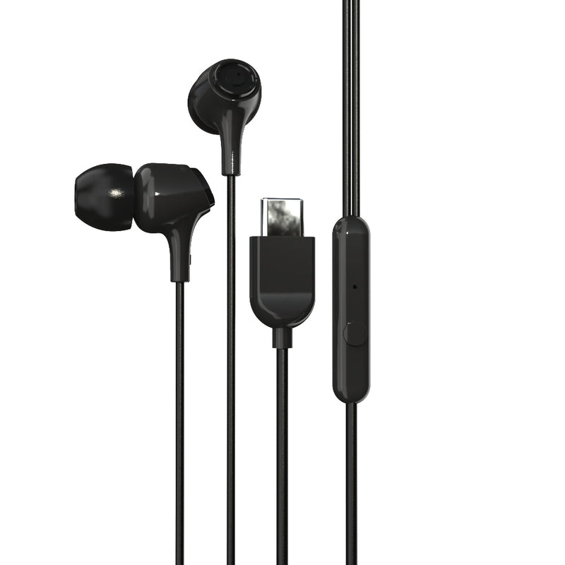 EM-01 Type C Wired Earphone with Noise Cancellation (Black)-48