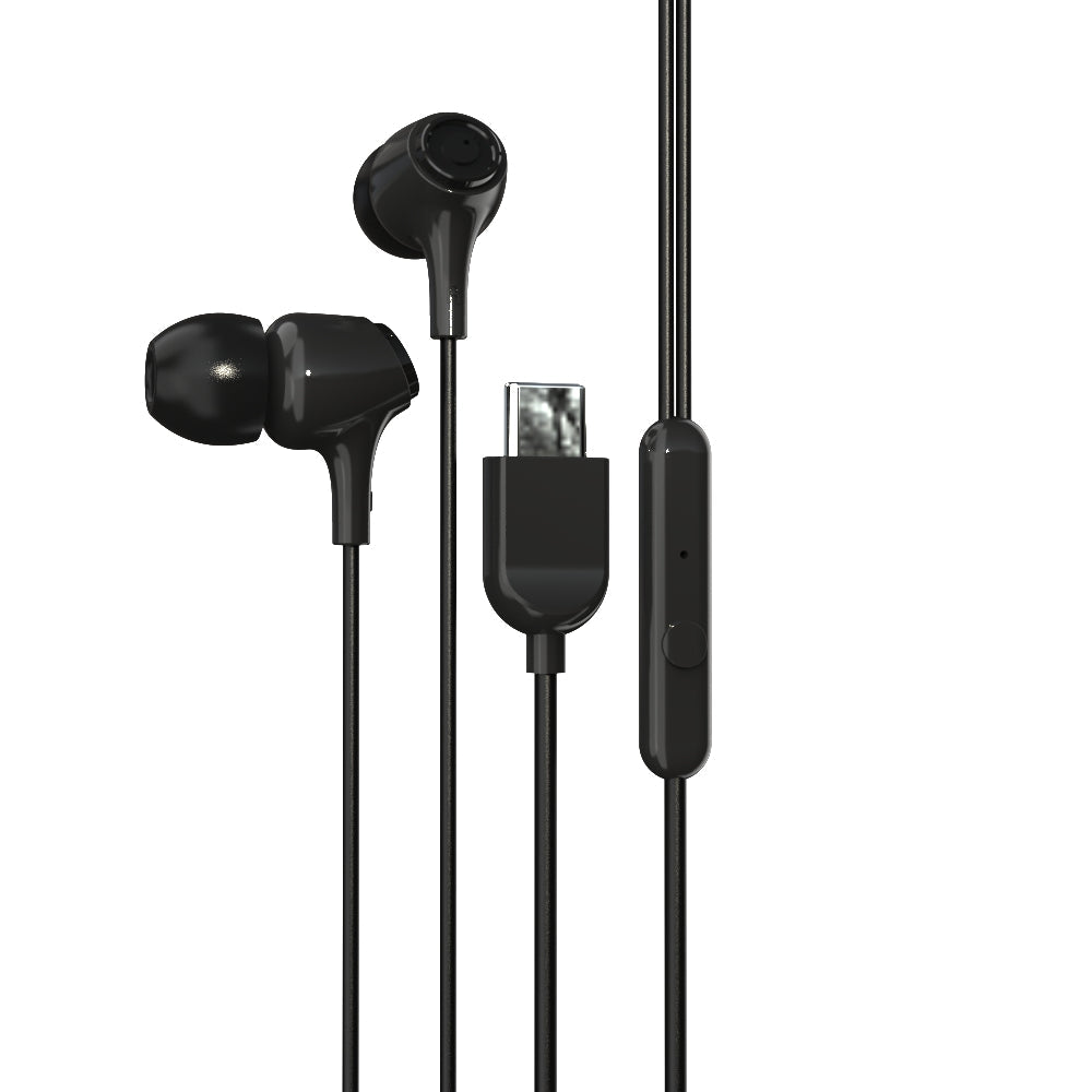 EM-01 Type C Wired Earphone with Noise Cancellation (Black)-49