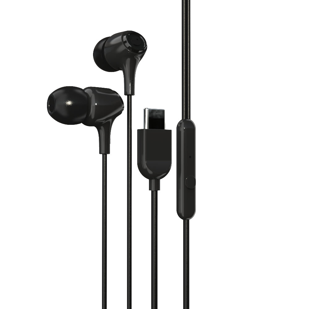 EM-01 Type C Wired Earphone with Noise Cancellation (Black)-52