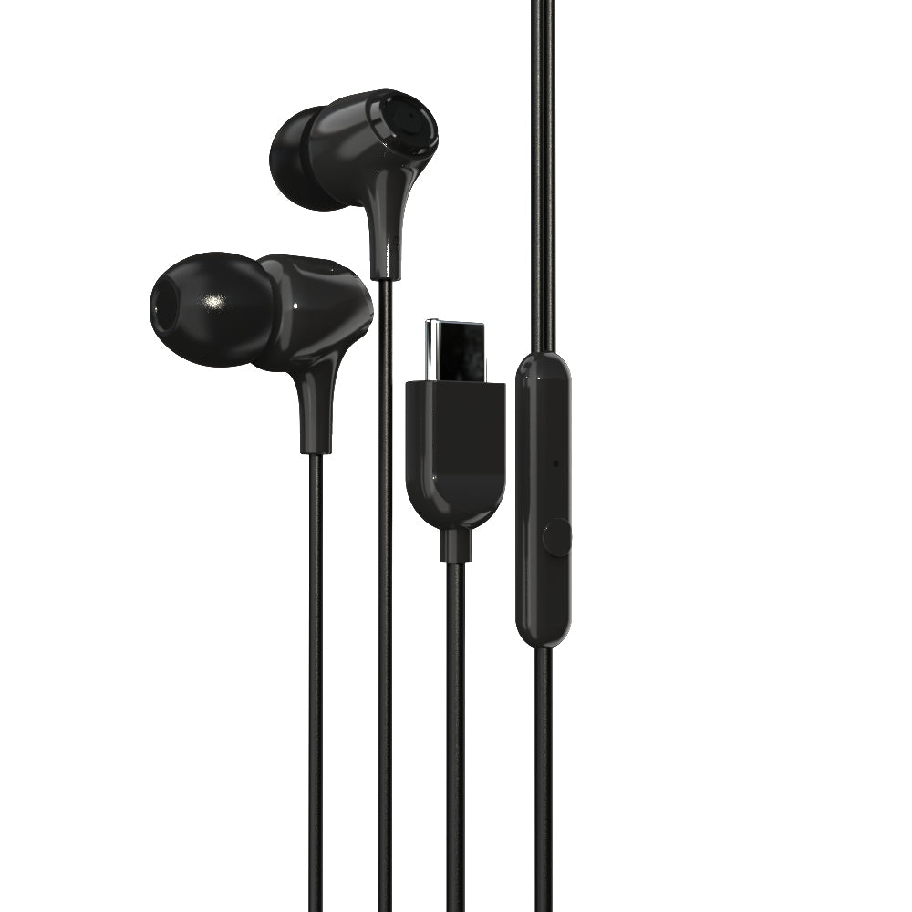 EM-01 Type C Wired Earphone with Noise Cancellation (Black)-53