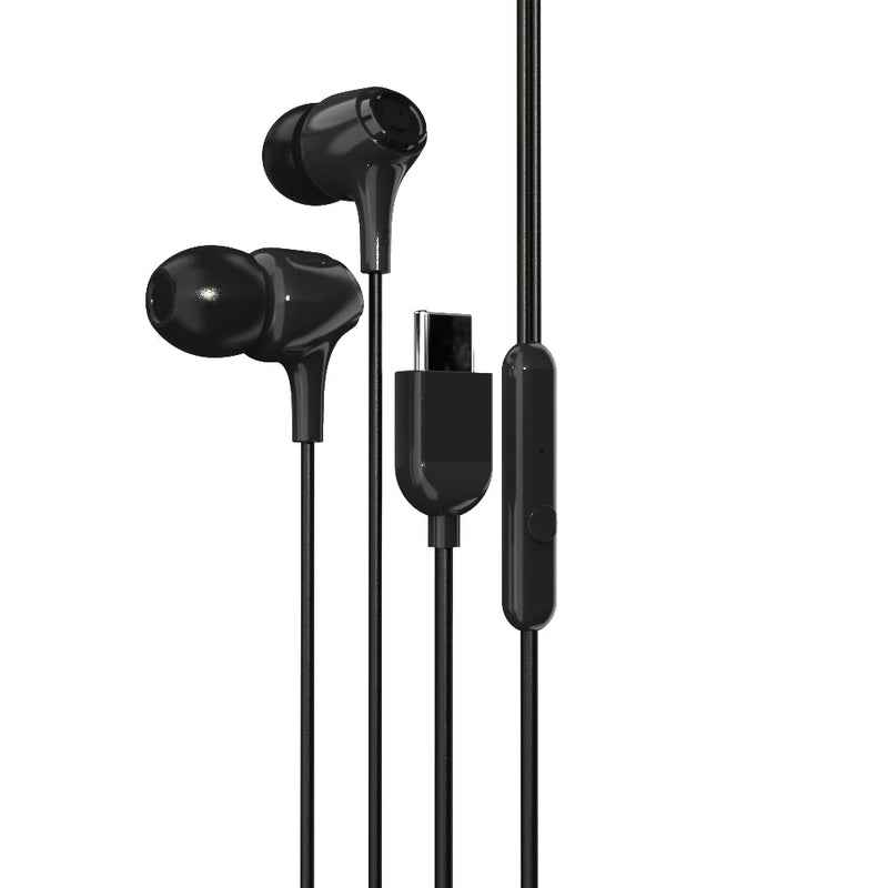 EM-01 Type C Wired Earphone with Noise Cancellation (Black)-53