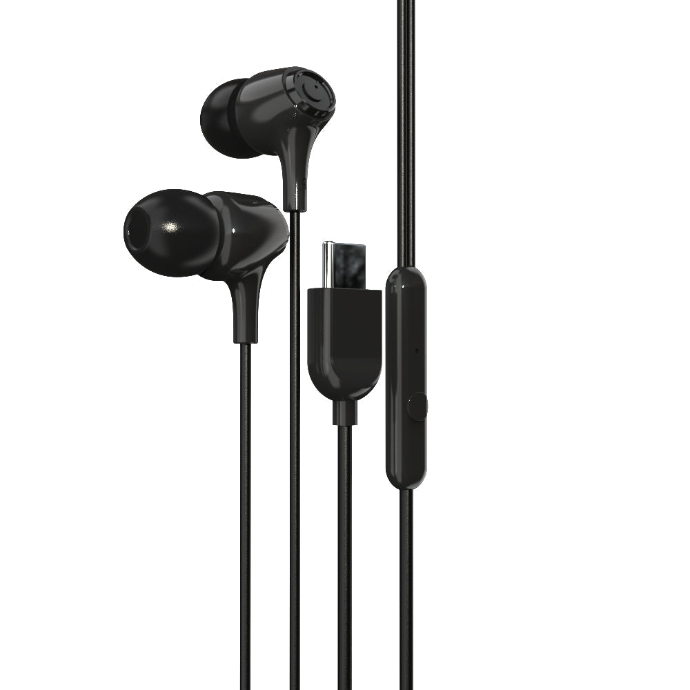 EM-01 Type C Wired Earphone with Noise Cancellation (Black)-54