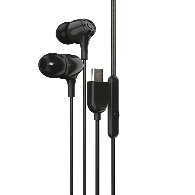 EM-01 Type C Wired Earphone with Noise Cancellation (Black)-55