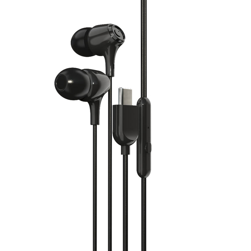 EM-01 Type C Wired Earphone with Noise Cancellation (Black)-56