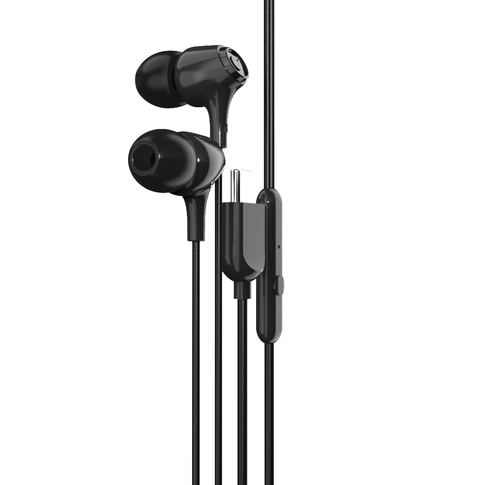 EM-01 Type C Wired Earphone with Noise Cancellation (Black)-58