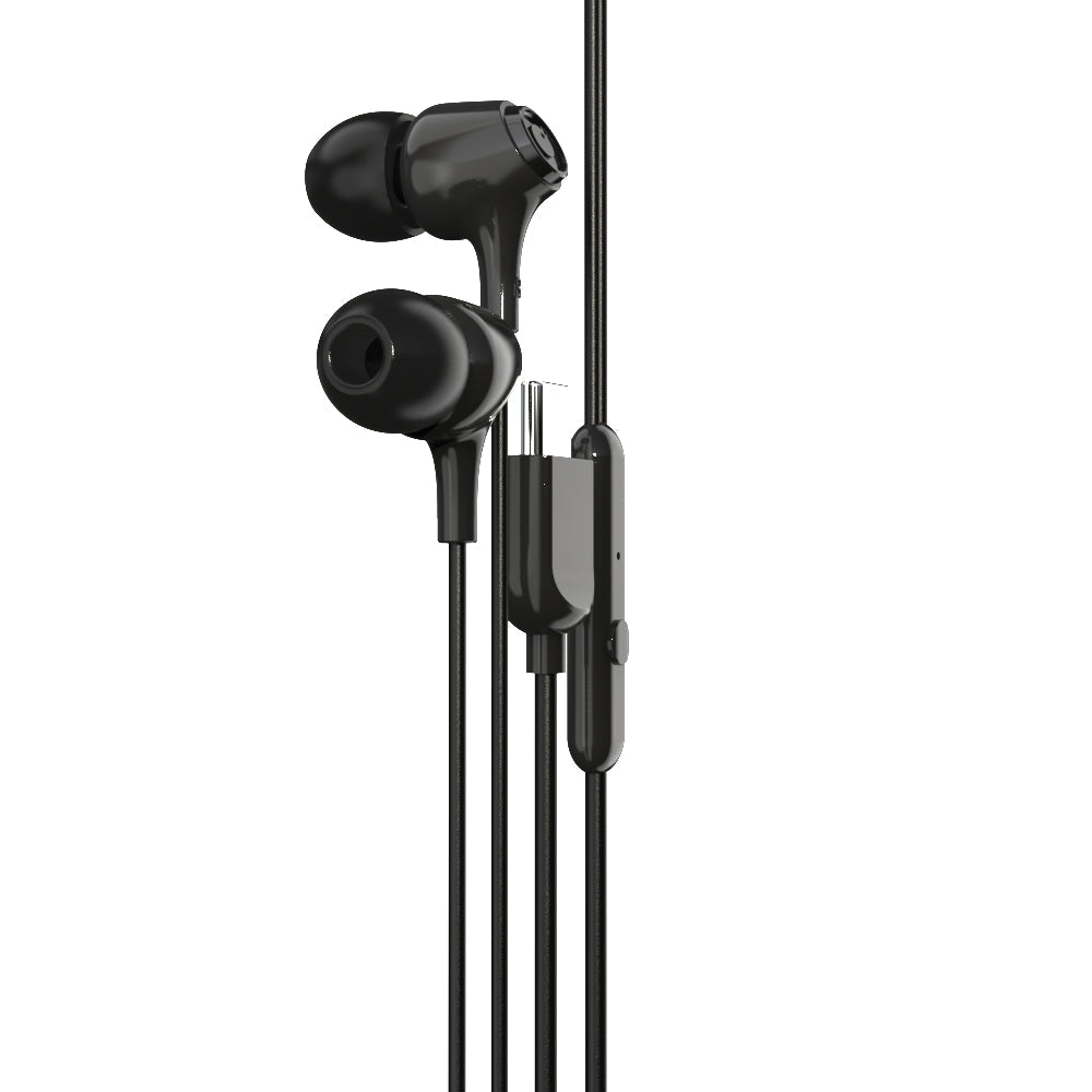 EM-01 Type C Wired Earphone with Noise Cancellation (Black)-59