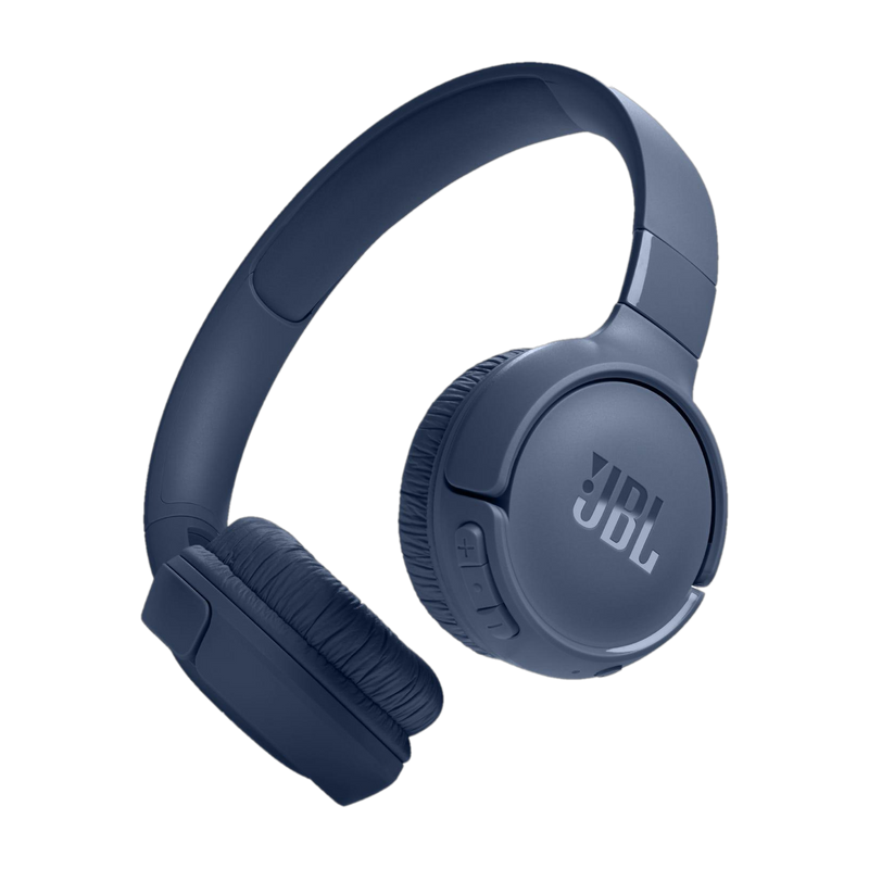 JBL Tune 520 BT 57Hr Playtime, Pure Bass, Multi Connect Bluetooth Headset, BT 5.3LE Bluetooth Headset (Blue, On the Ear)