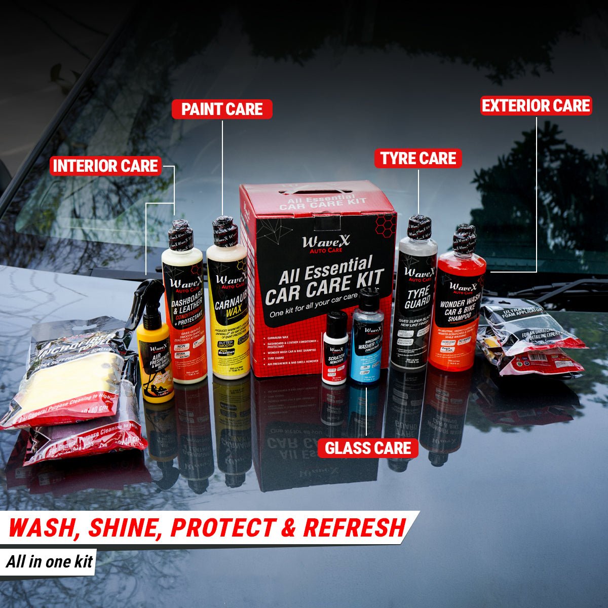 ESSENTIAL CAR CARE KIT -12 PIECE