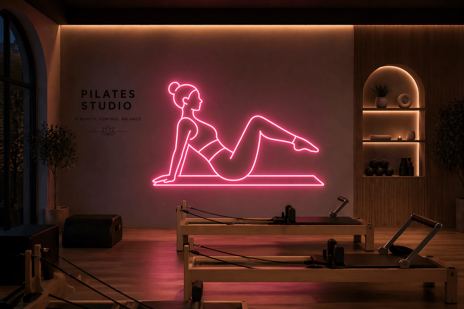 Pilates Girl Neon Sign | Motion LED Light - LED Neon Sign
