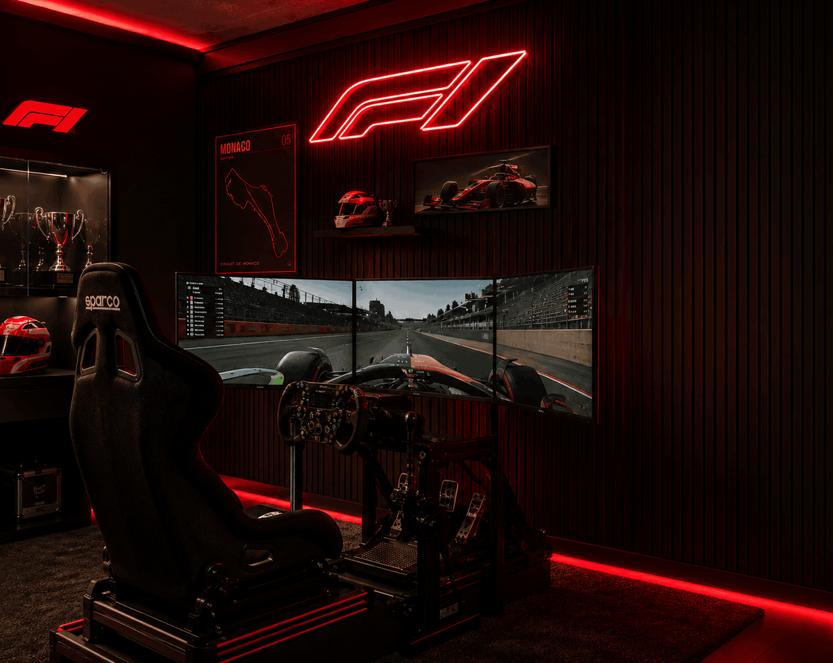 F1 LED Wall Art Game Room - Neonsignsindia